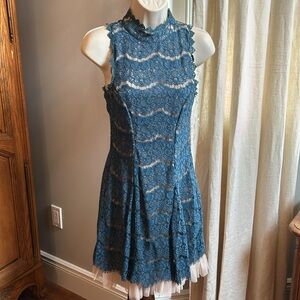 Trixxi Clothing Company Teal Lace Dress